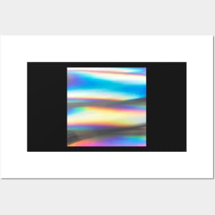 Rainbow Hologram Wave Posters and Art